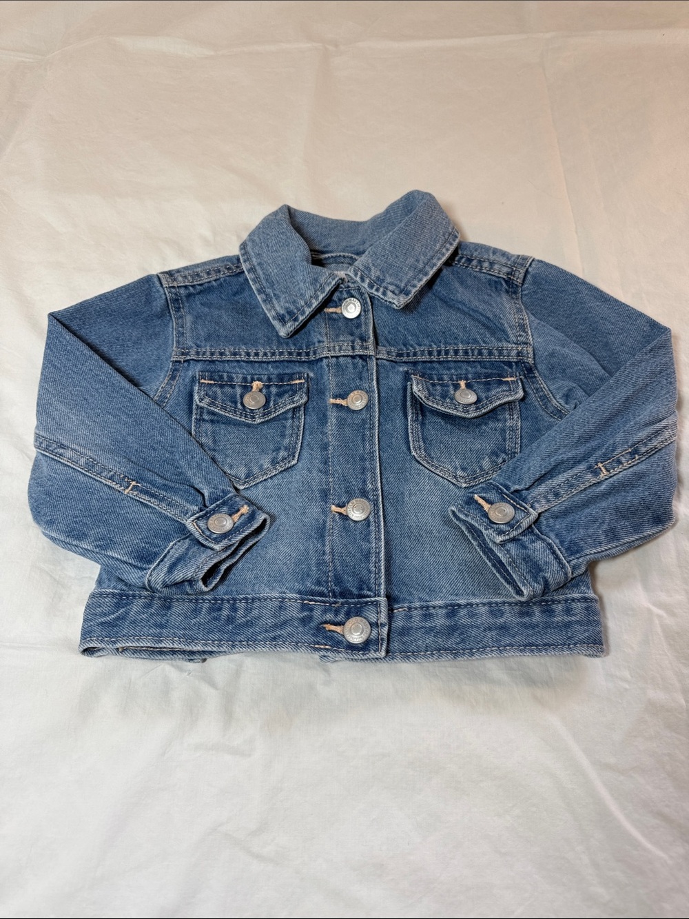 Old Navy Light Blue Denim Jacket Little Kids - Snap-Front Size 2T